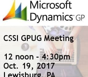 Microsoft GP User Group Meeting