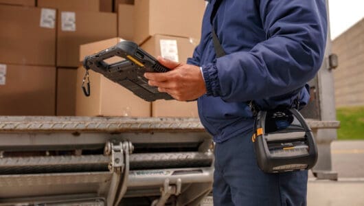 delivery driver using electronic forms