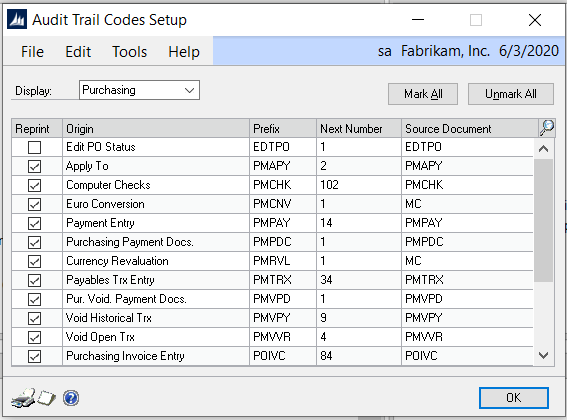 GP Audit Trail Codes Setup - Dynamics GP Support in PA - CSSI ...