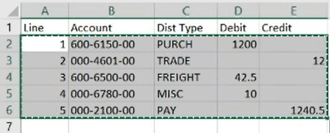 GP copy paste payables transactions