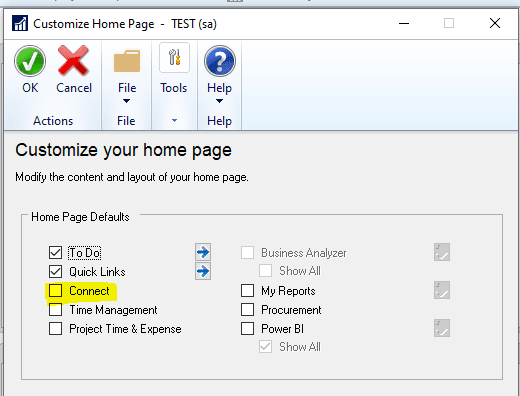 customize home page