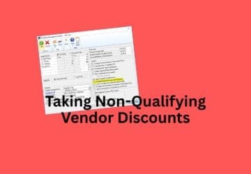 Non-qualifying vendor discounts