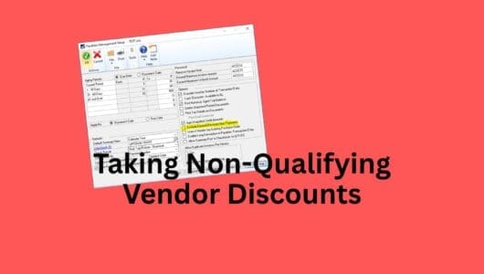 Non-qualifying vendor discounts