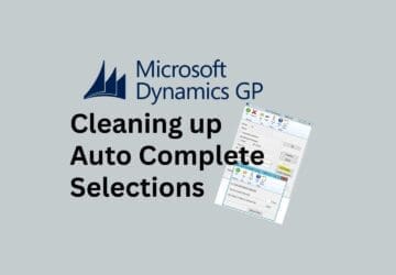 GP Tip - Clean up auto complete selections