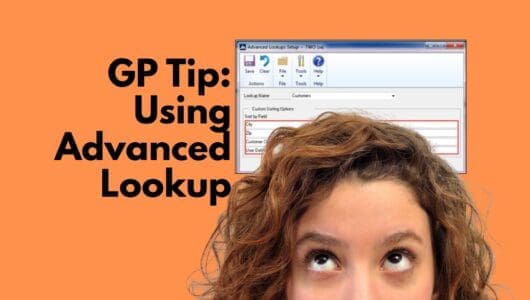 Use Advanced Lookup in GP