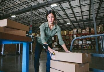 wearable scanner in warehouse